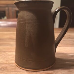 Rustic Brown Ceramic Pitcher